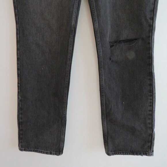 GOOD AMERICAN Good 90's Icon High Waisted Loose Ripped Jeans Black267 - Size 32 - Picture 9 of 14
